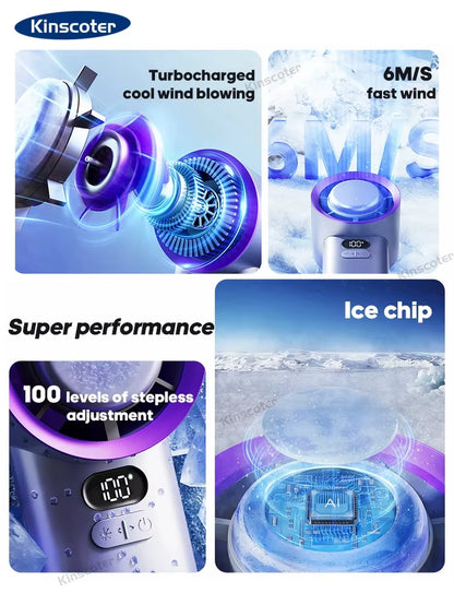 FrostBreeze Electric Handheld Fan 